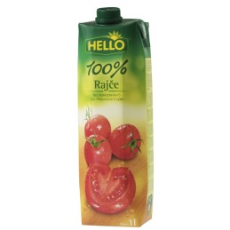 Hello rajčatová šťáva 100% 1l