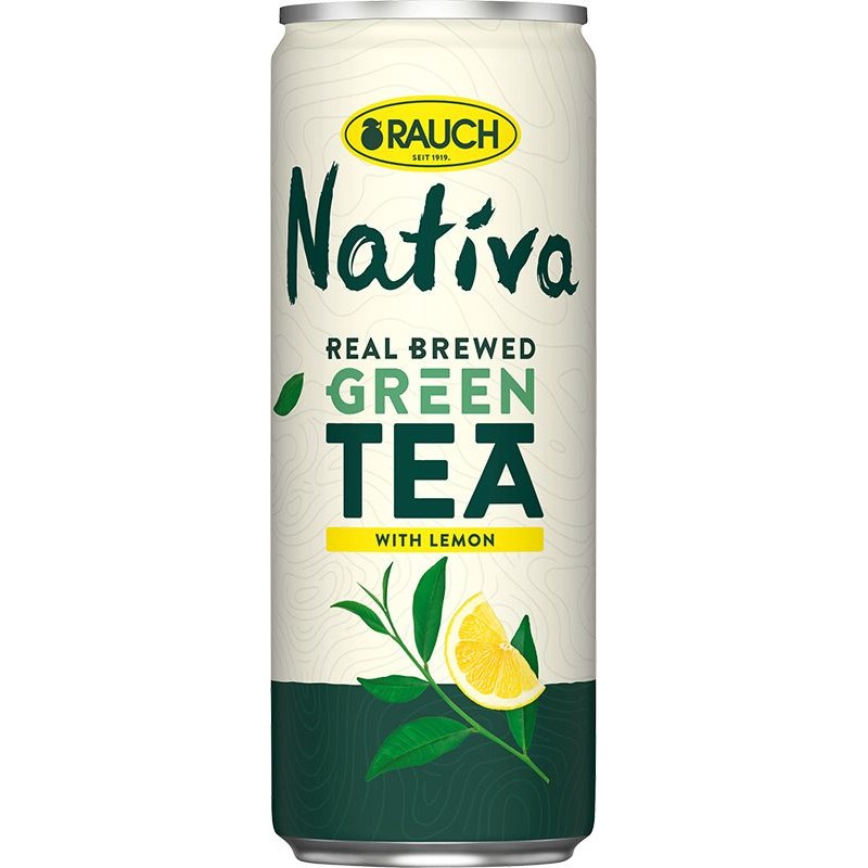 Rauch NATIVA zelený čaj s citronem 0,33l - plech