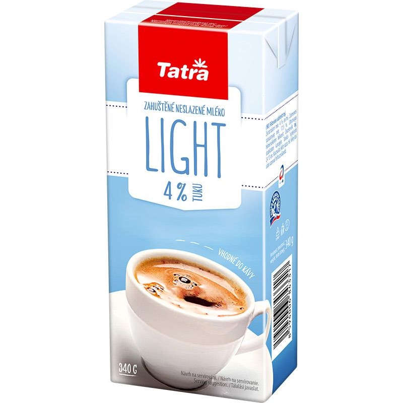 Tatra Light zahuštěné mléko neslazené 4% 340g
