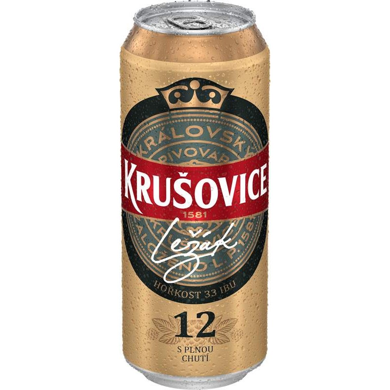 Krušovice 12 světlý ležák 0,5l - plech