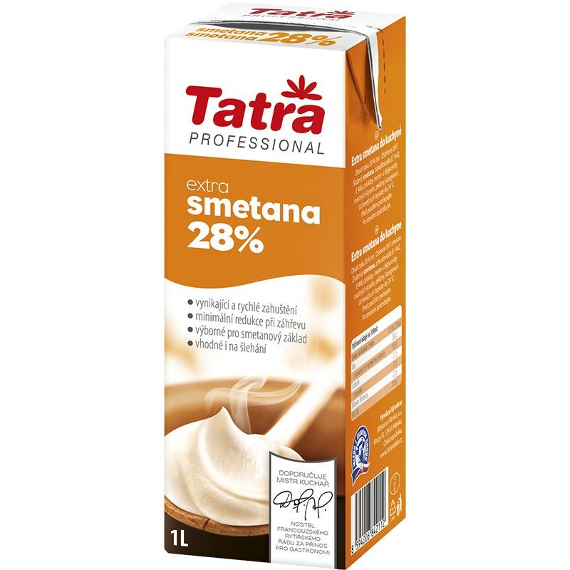 Smetana na vaření 28% Tatra 1l