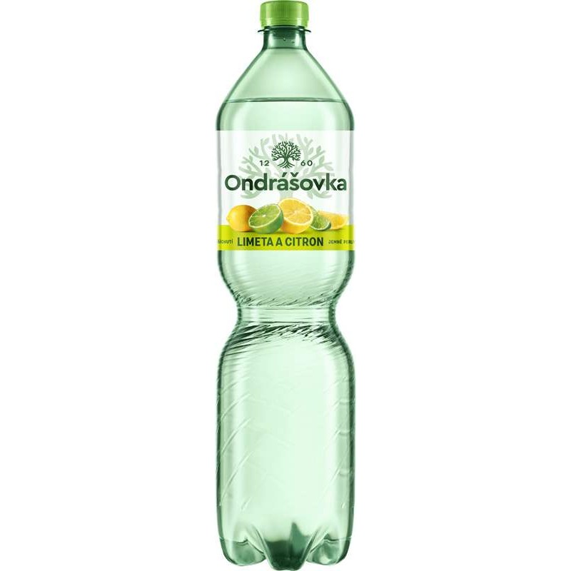 Ondrášovka máta a citron jemně perlivá 1,5l - PET