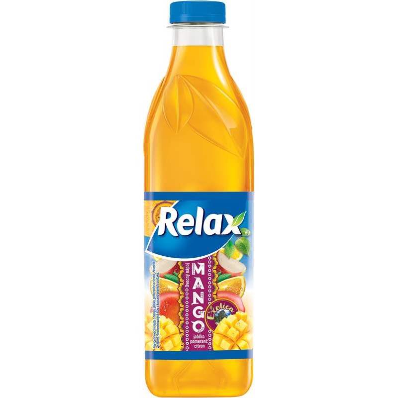 Relax Mango - jablko - pomeranč - citron 1l - PET