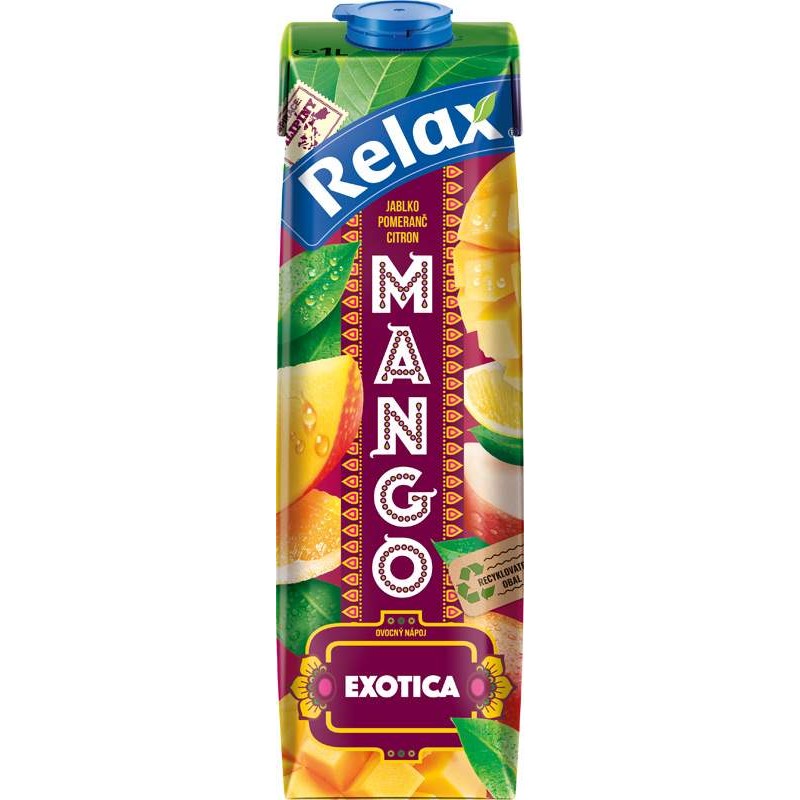 Relax Exotica Mango - jablko - pomeranč - citron 1l