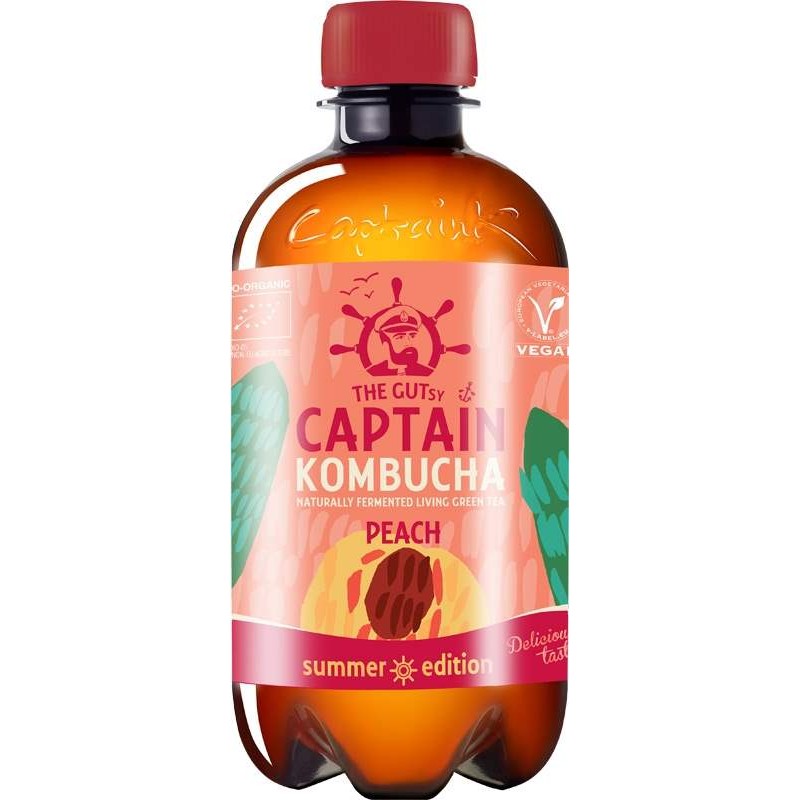 Captain Kombucha broskev 0,4l PET