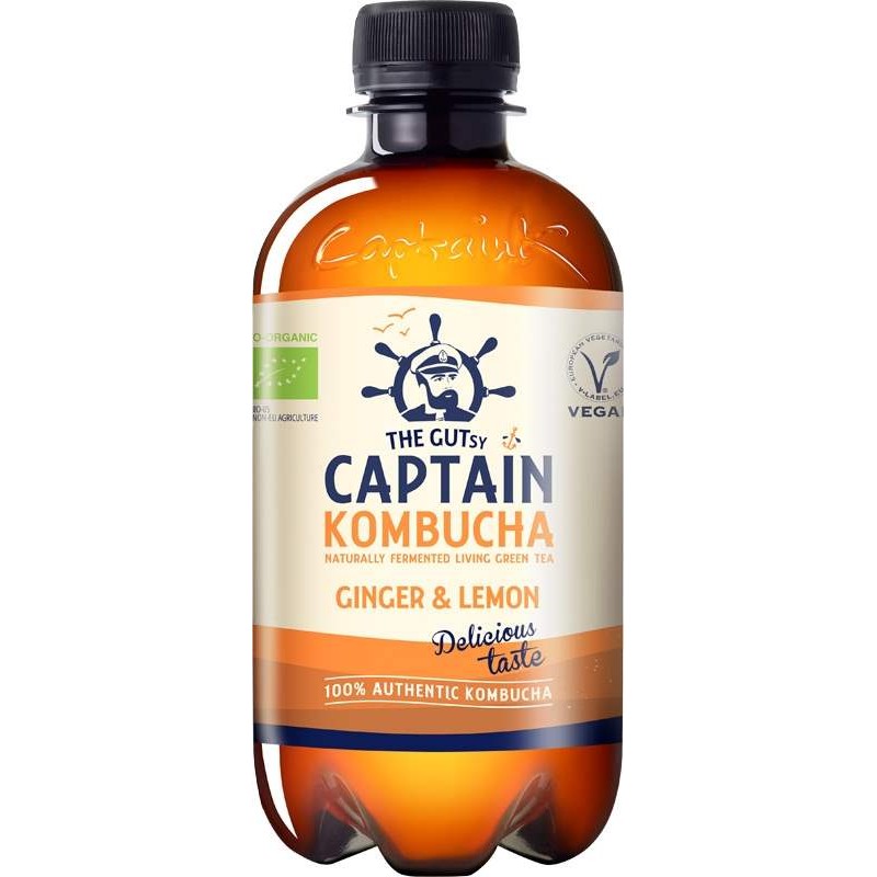 Captain Kombucha Zázvor & citron 0,4l PET`