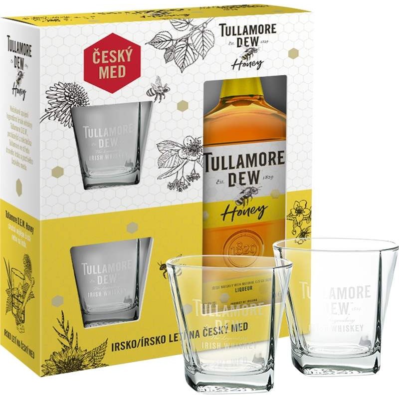 Tullamore D.E.W Honey 0,7l - kazeta 2 skleničky Tullamore D.E.W Honey 0,7l - kazeta 2 skleničky